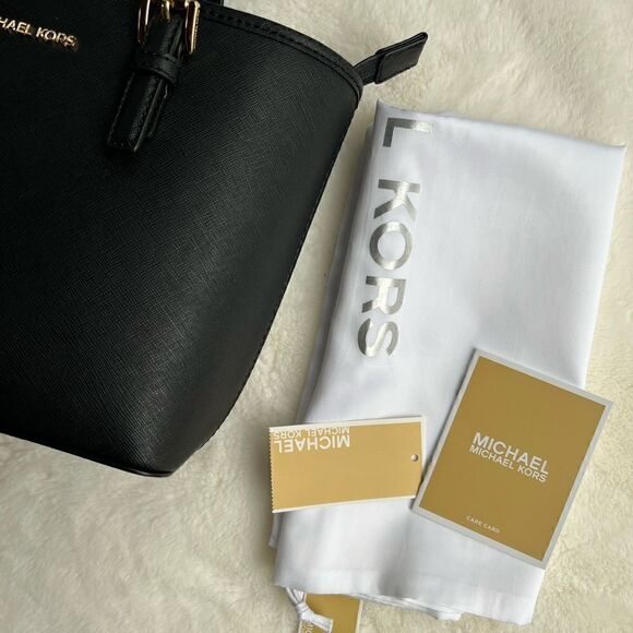 Michael Kors Jet Set Travel Extra-Small Saffiano Leather Top-Zip Tote Bag - Picture 14 of 16